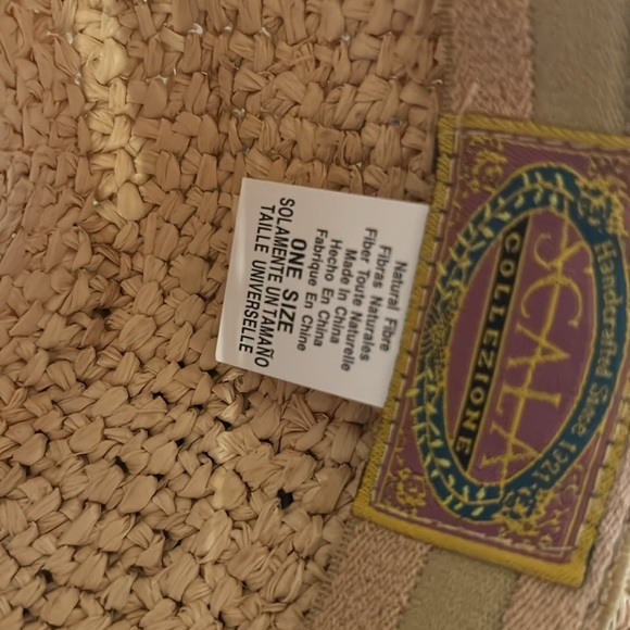 [Scala] Tan Straw Hat with Decorative Band
